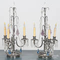 Pair of silverplate candelabra