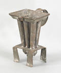 Rare tin taperstick mold early 19th c