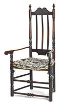 New England banisterback armchair mid 18th c