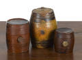Three American redware rundlets 19th c