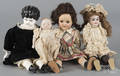 Four assorted dolls