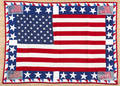 Patriotic American flag quilt