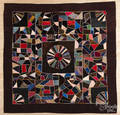 Victorian felt fan crazy quilt