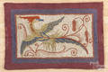 Hooked rug with phoenix