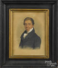 Pennsylvania watercolor and gouache portrait of John Fisher from Carlisle