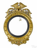 Giltwood convex mirror ca 1800