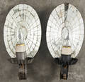 Pair or mirrored sconces