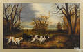 Oil on canvas sporting scene 19th c