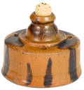 Pennsylvania redware inkwell 19th c