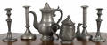 Two American pewter teapots