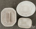 Three ironstone corn food molds