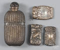 Three sterling silver vesta match safes