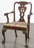 George III carved mahogany armchair