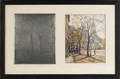 Steel engraving street scene