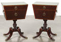 Pair of Schmieg and Kotzian Federal style mahogany end tables