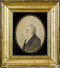 American watercolor portrait of President James Buchanan