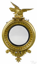 Giltwood convex mirror ca 1800