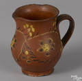 Rare Pennsylvania redware cream pitcher late 18th c