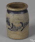 Miniature Pennsylvania or Virginia stoneware crock