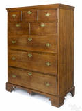 Pennsylvania Queen Anne walnut tall chest ca 1760