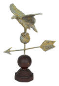 American copper spread winged eagle weathervane 19th c
