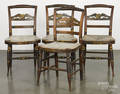 Set of four Sheraton painted fancy chairs