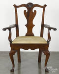 Benchmade Chippendale style walnut armchair