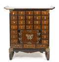Chinese Wood Apothecary Cabinet on Stand 20th C