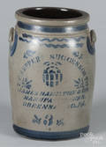 Western Pennsylvania threegallon stoneware crock
