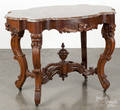 Victorian marble top center table