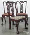 Three Centennial mahogany dining chairs