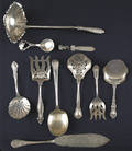 Collection of sterling silver serving utensils
