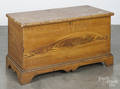 Diminutive Pennsylvania painted pine blanket chest