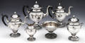 Philadelphia sixpiece coin silver tea and coffee service ca 1820