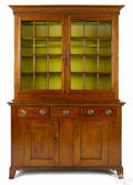 Pennsylvania pine twopart Dutch cupboard early 19th c