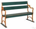 Painted cast iron bench ca 1900