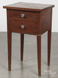 Federal mahogany inlaid twodrawer stand