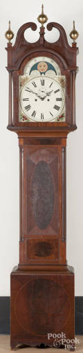Custom Federal style mahogany tall case clock