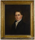 American oil on canvas portrait of a gentleman