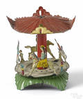 Meier tin lithograph carousel penny toy