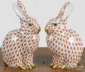 Pair of Herend rabbits