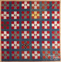 Pieced bowtie pattern quilt