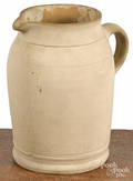 Solomon Bell redware pitcher 19th c