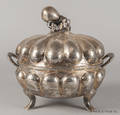 Hammered silver plated covered tureen