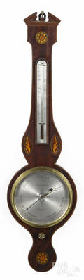 English mahogany banjo barometer