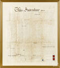 Philadelphia ink on vellum indenture