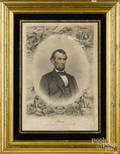 Engraved portrait of Abraham Lincoln