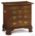 Frank Auspitz York Pennsylvania diminutive Chippendale style walnut chest of drawers in the manner of Gostelowe