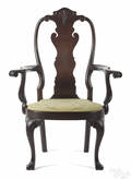 Frank Auspitz York Pennsylvania Queen Anne style walnut armchair