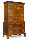 Pennsylvania Chippendale tiger maple chest on chest late 18th c
